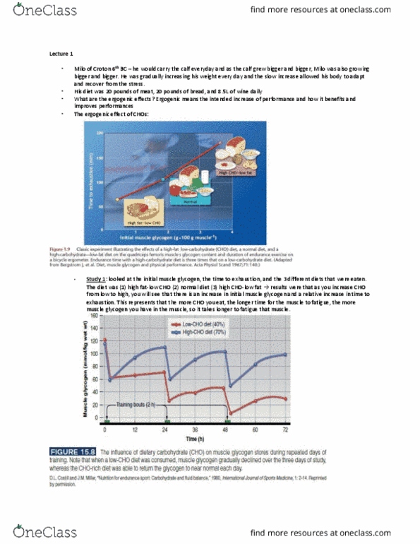 Kinesiology 3339A/B Lecture Notes - Lecture 1: Performance-Enhancing Substance, Glycogen, Nutraceutical thumbnail