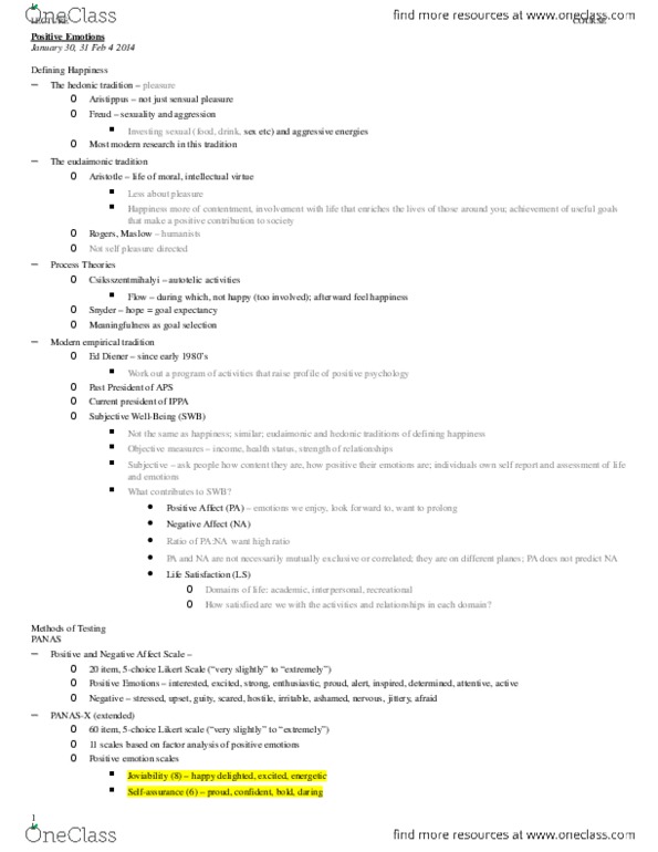 PSYCH 3BA3 Lecture Notes - Shyness thumbnail