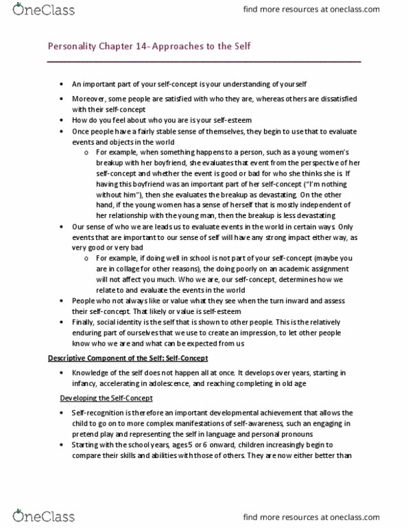 PSYC 2740 Chapter Notes - Chapter 14: Social Comparison Theory, Identity Crisis, Reference Group thumbnail