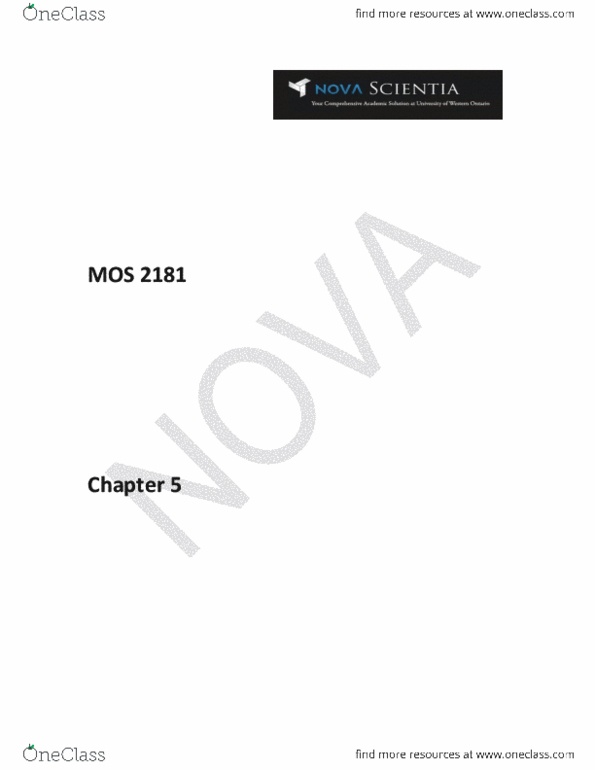 Management and Organizational Studies 2181A/B Chapter Notes - Chapter 5: Clayton Alderfer, Motivation, Abraham Maslow thumbnail