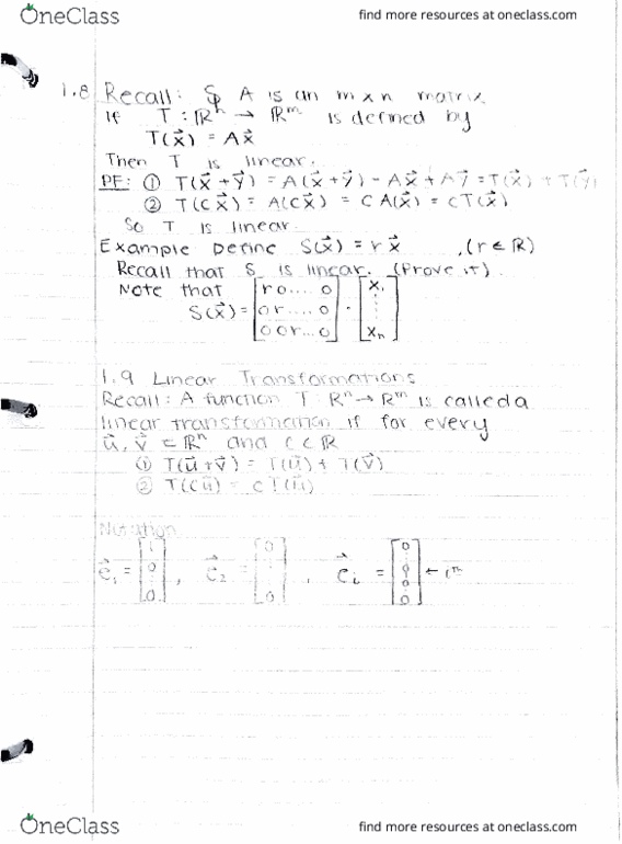 220Week1Notes - UgaBuga - Linear Algebra - Studocu