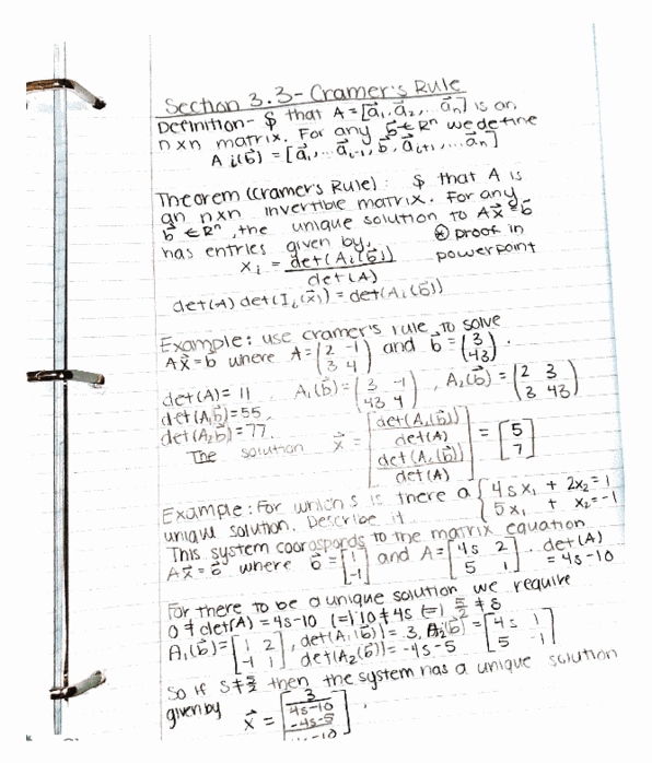 MATH-3110 Lecture 3: 3.3 Cramer’s rule thumbnail