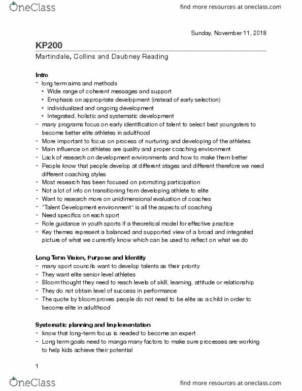 KP200 Chapter Notes - Chapter 5: Meed, Critical Period, Goal Setting thumbnail