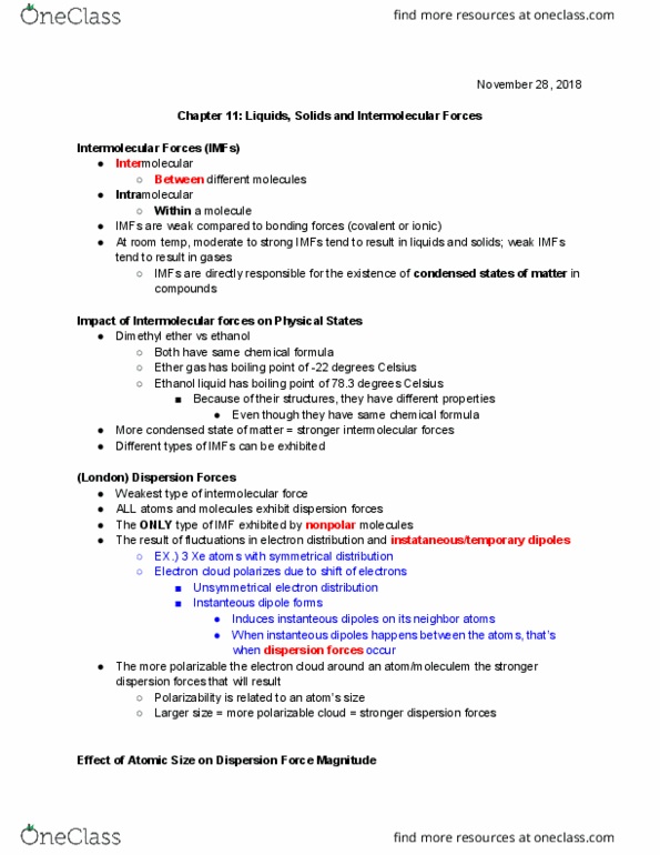 01:160:161 Lecture Notes - Lecture 11: Dimethyl Ether, Intermolecular Force, Atomic Orbital thumbnail