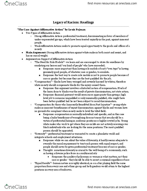 L30 Phil 131F Lecture Notes - Lecture 14: Louis Pojman, The Need, Spatial Mismatch thumbnail