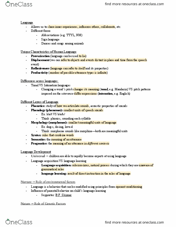 PSY100H1 Lecture Notes - Lecture 15: Heritability, Creativity, Pragmatics thumbnail