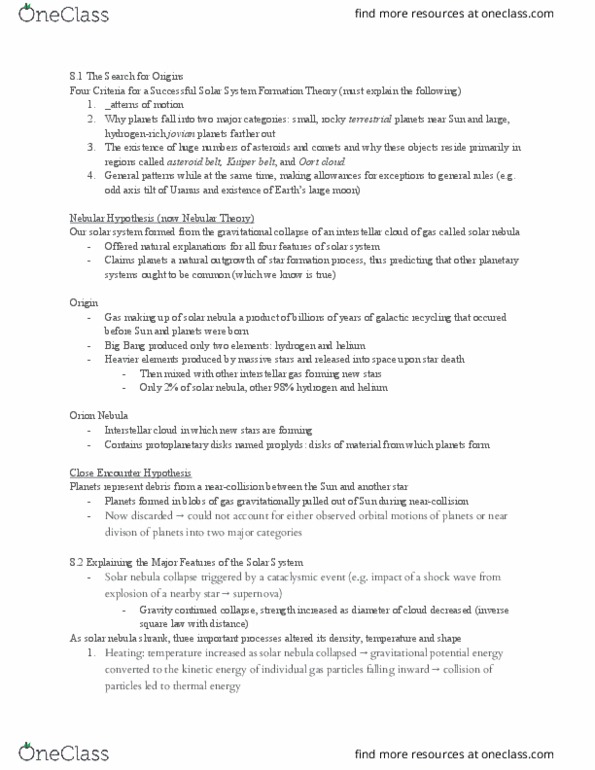 AST101H1 Chapter 8: Chapter 8_ The formation and age of the solar system thumbnail