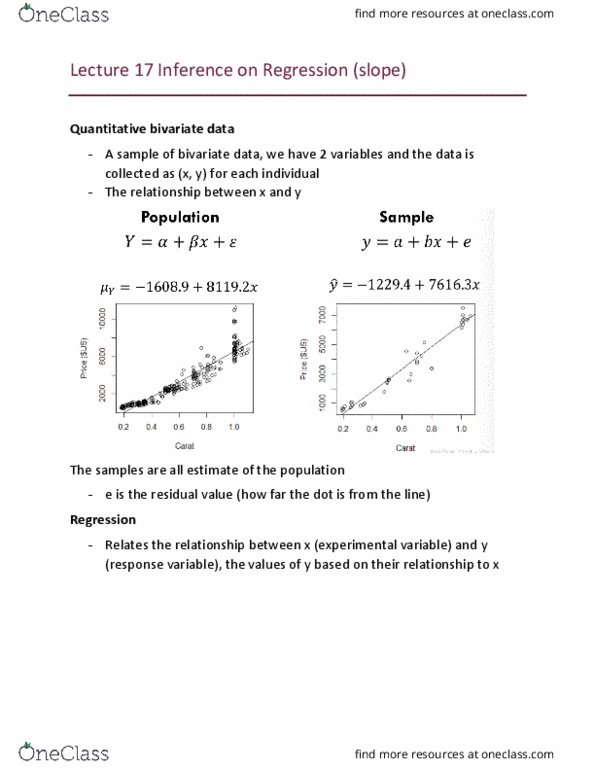 Statistical Sciences 2244A/B Lecture Notes - Lecture 17: Confidence Interval, Confounding, Bias Of An Estimator thumbnail