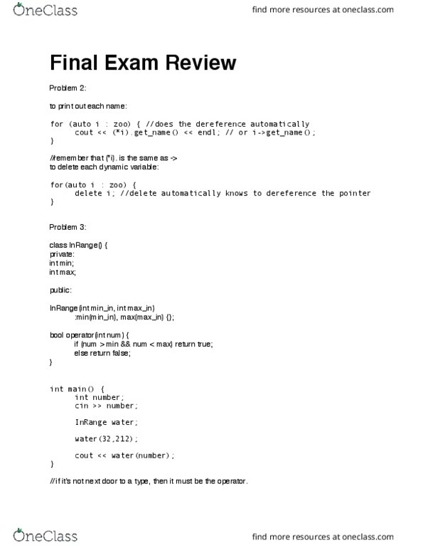 EECS 280 Lecture 24: Final Exam Review thumbnail