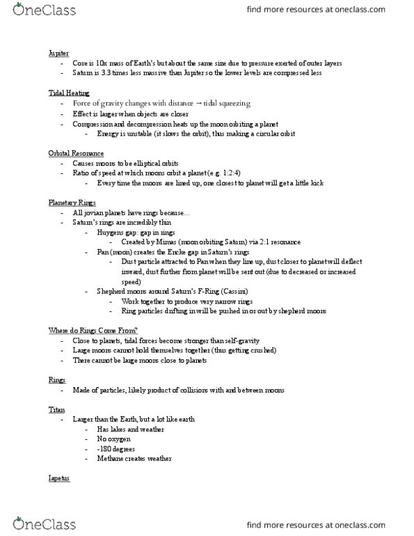 AST101H1 Lecture Notes - Lecture 18: Rings Of Saturn, Pan (Moon), Tidal Heating thumbnail