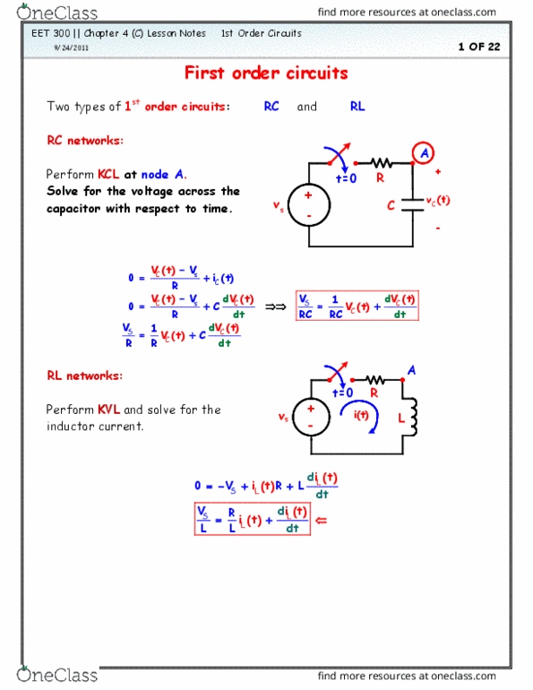 EET 300 Lecture Notes - Lecture 7: Rl Circuit, Inductor, Varangian Runestones thumbnail