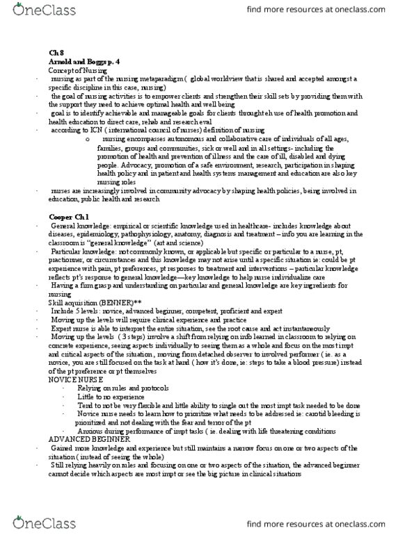 NSE 11A/B Chapter Notes - Chapter 8: Health Administration, Health Promotion, Eval thumbnail