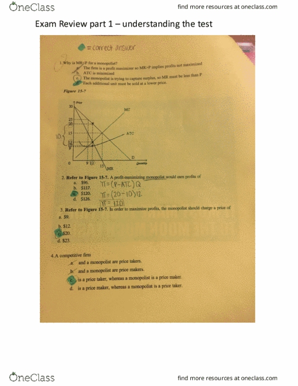 ECON 2010 Lecture 46: Midterm Review part 1 -- Going Over the Test thumbnail