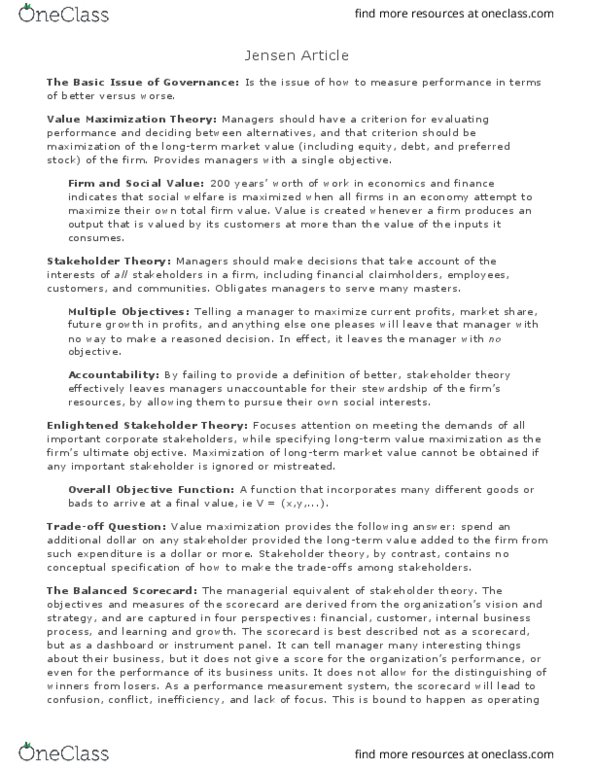 AFM373 Lecture Notes - Lecture 12: Balanced Scorecard, Stakeholder Theory, Preferred Stock thumbnail