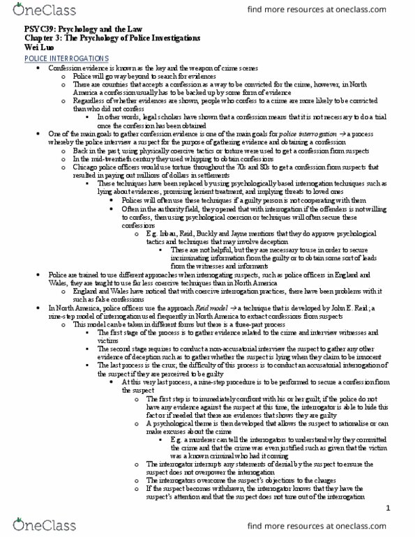 PSYC39H3 Chapter Notes - Chapter 3: David Canter, Peter Sutcliffe, Arson thumbnail