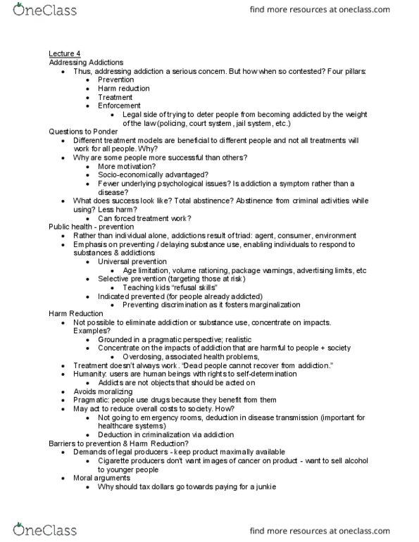 HLTHAGE 2L03 Lecture Notes - Lecture 4: Harm Reduction, Public Health, Naltrexone thumbnail