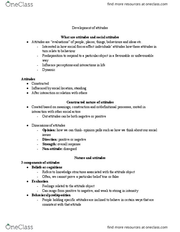 SOCPSY 1Z03 Lecture Notes - Lecture 9: Social Forces, Theory Of Planned Behavior, Ingroups And Outgroups thumbnail