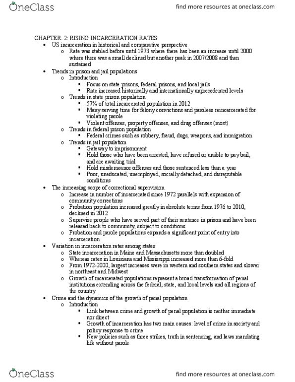 CRM/LAW C106 Chapter Notes - Chapter 2: Misdemeanor thumbnail