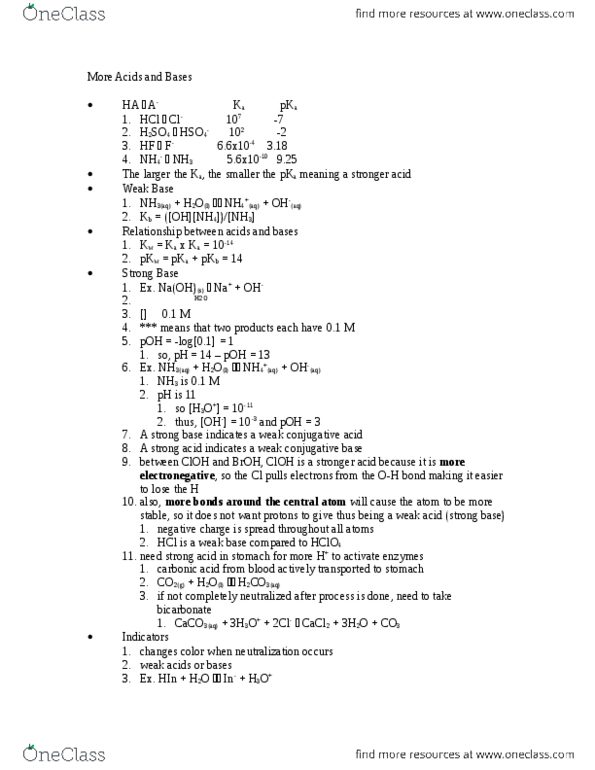 CAS CH 131 Lecture Notes - Ternary Numeral System, Ph, Acid Dissociation Constant thumbnail