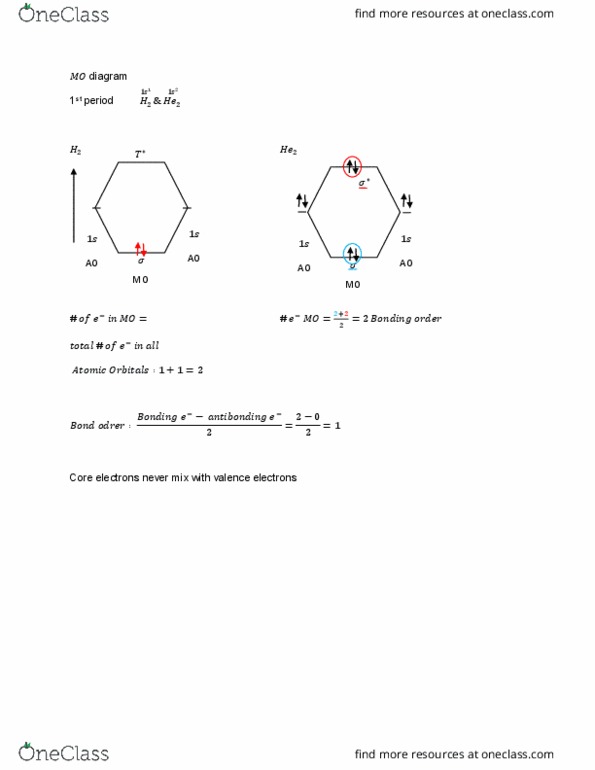 CHEM 1210 Lecture Notes - Lecture 35: Bond Order, Antibonding Molecular Orbital, Headon cover image