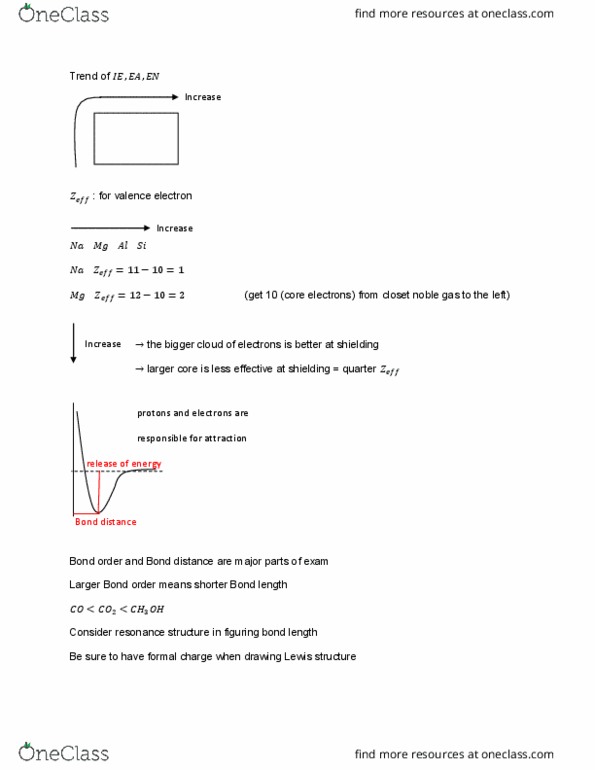 Study Guides for CHEM 1210 at Ohio State University (OSU) - OneClass