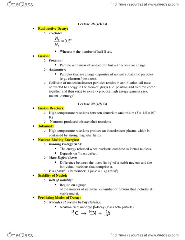 CHEM 1214 Lecture Notes - Becquerel thumbnail