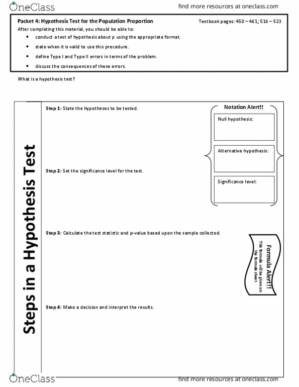 STA 205 Lecture 4: Packet 4 - Hypothesis Test for P thumbnail