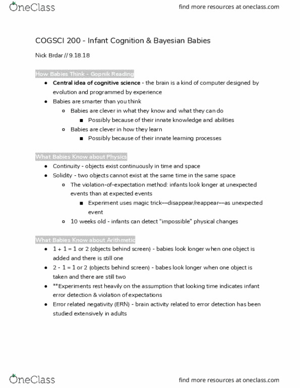 COGSCI 200 Lecture Notes - Lecture 5: Error Detection And Correction, Solidity, Minnie Mouse thumbnail