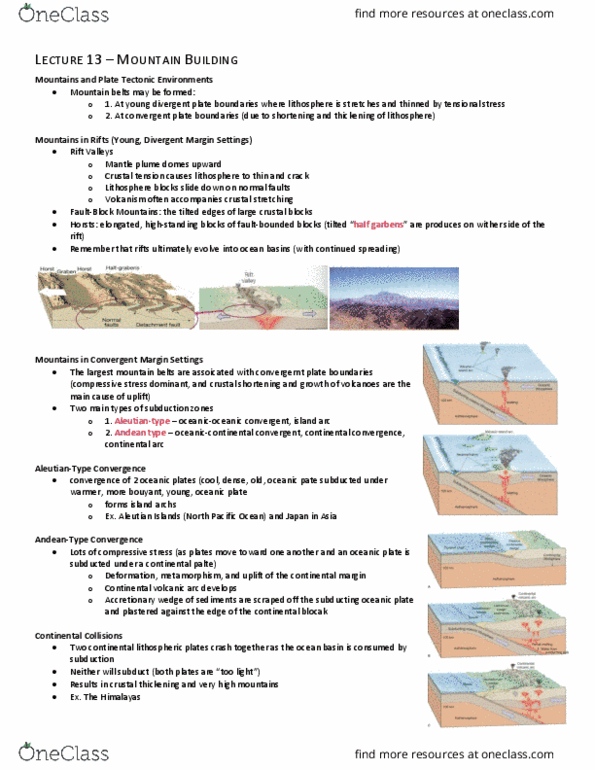 Earth Sciences 1022A/B Lecture Notes - Lecture 14: Thrust Tectonics, Convergent Boundary, Pacific Ocean thumbnail