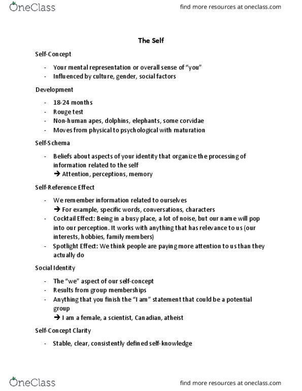 PSYCH 2C03 Lecture Notes - Lecture 4: Corvidae, Mirror Test, Junk Food thumbnail