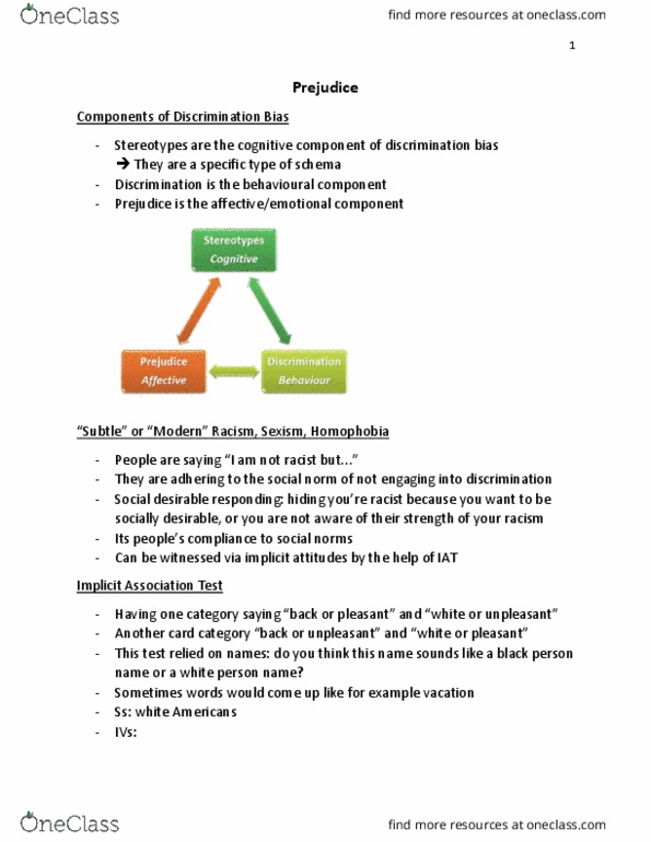 PSYCH 2C03 Lecture Notes - Lecture 11: Implicit-Association Test, Norm (Social), Thought Suppression thumbnail