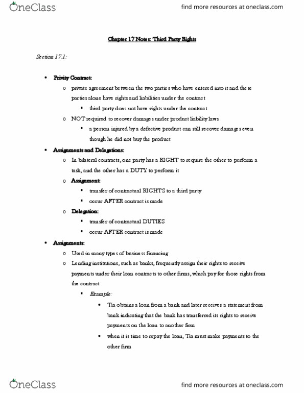 BALW20150 Chapter 17: Chapter 17 Notes Part 1 thumbnail