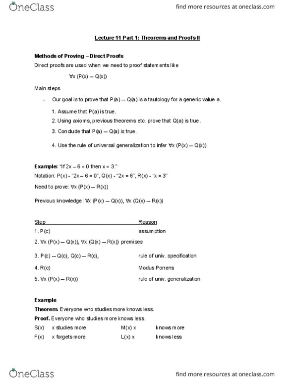 MACM 101 Lecture 11: Lecture 11 Part 1_ Theorems and Proofs II thumbnail