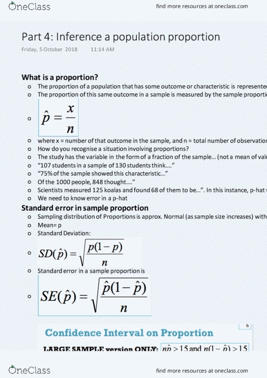SCI1020 Lecture 11: Part 4c Inference a population proportion thumbnail