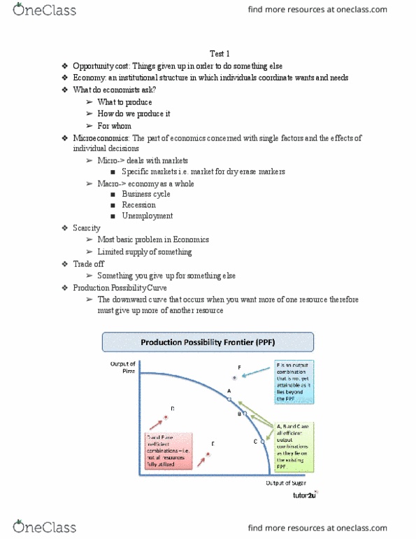 Economics 221 Lecture Notes - Lecture 1: Business Cycle, Opportunity Cost, Normal Good thumbnail