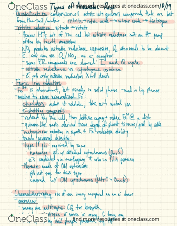 PLANTBI C112 Lecture Notes - Lecture 25: Nitrate Reductase, Nanowire, Cytochrome C Oxidase thumbnail