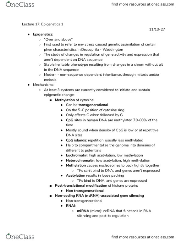 ESPM 108B Lecture 17: 17 Epigenetics thumbnail