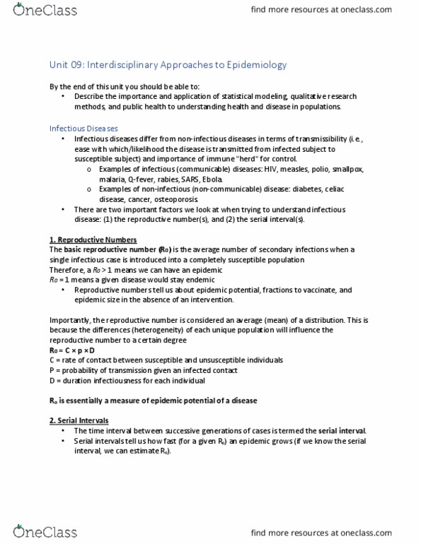 POPM 3240 Lecture Notes - Lecture 9: Coeliac Disease, Susceptible Individual, Osteoporosis thumbnail