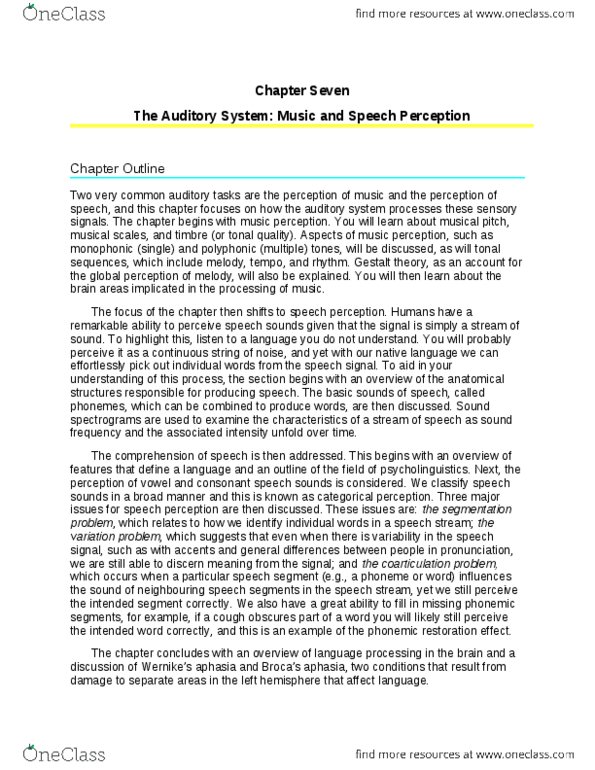 PSYC 212 Chapter Notes - Chapter 7: Voice-Onset Time, Speech Perception, Gestalt Psychology thumbnail
