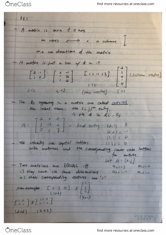 Mathematics 1229A/B Lecture 8: Matrix operation 1 cover image