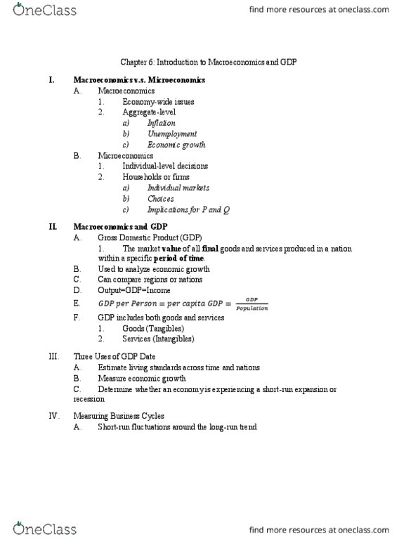 ECON 2105 Lecture Notes - Lecture 6: Price Level, Black Market, Gdp Deflator thumbnail