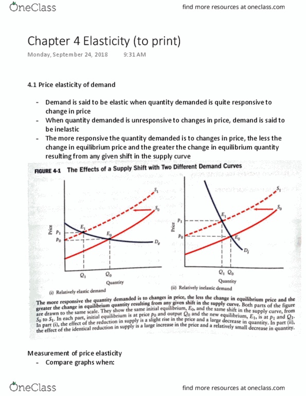 ECON 208 Chapter Notes - Chapter 4: Economic Equilibrium, Demand Curve, Normal Good thumbnail