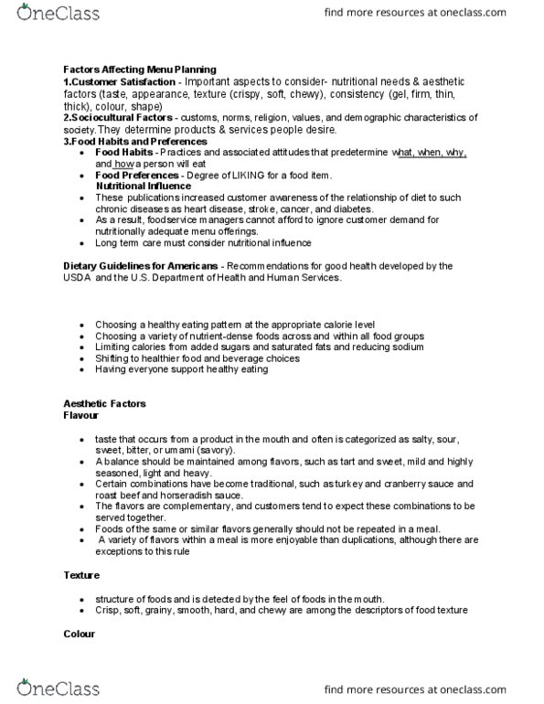 FNS 200 Lecture Notes - Lecture 4: Horseradish, Cranberry Sauce, Roast Beef thumbnail