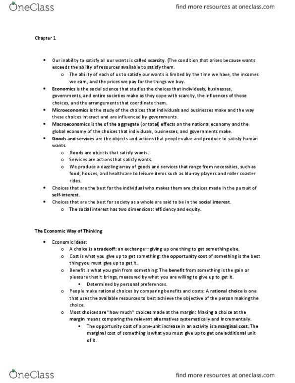 ECON 202 Chapter Notes - Chapter 1: Marginal Cost, Blu-Ray, Marginal Utility thumbnail