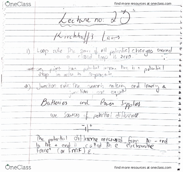 PHYC 1290 Lecture 23: KIRCHOFF'S LAW thumbnail