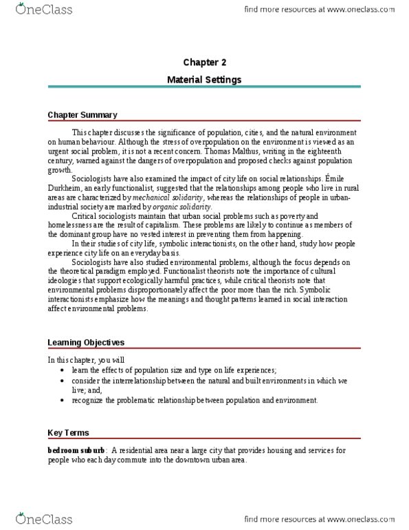 SOC103H1 Chapter Notes - Chapter 2: United Nations Department Of Economic And Social Affairs, Population Reference Bureau, Population Action International thumbnail