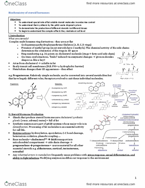INDS 211 Lecture Notes - Lecture 16: Pregnenolone, Heteroatom, Methyl Group thumbnail