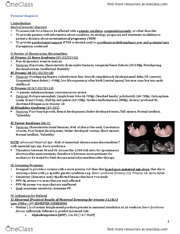 INDS 211 Lecture Notes - Lecture 41: Congenital Heart Defect, Aplasia Cutis Congenita, Duodenal Atresia thumbnail