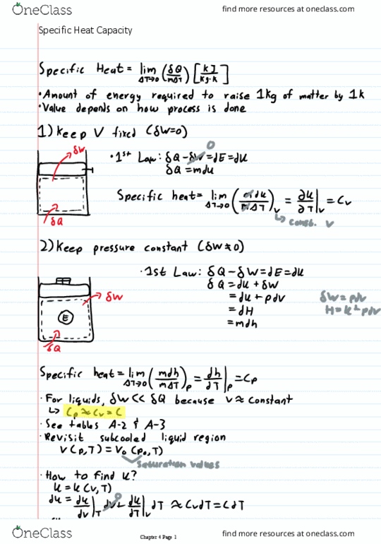 Mechanical and Materials Engineering 2204A/B Lecture Notes - Lecture 6: Heat Capacity thumbnail