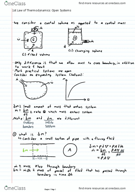 Mechanical and Materials Engineering 2204A/B Lecture 7: 1st Law of Thermodynamics Open Systems thumbnail